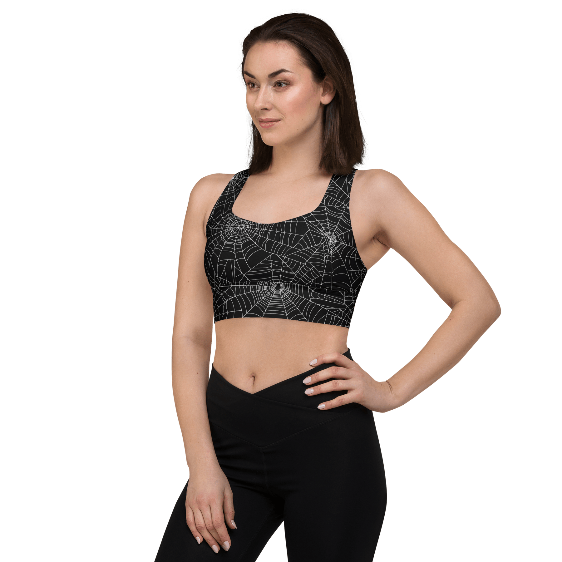 Web Weaver Longline Sports Bra - Goth Cloth Co.4026337_12290