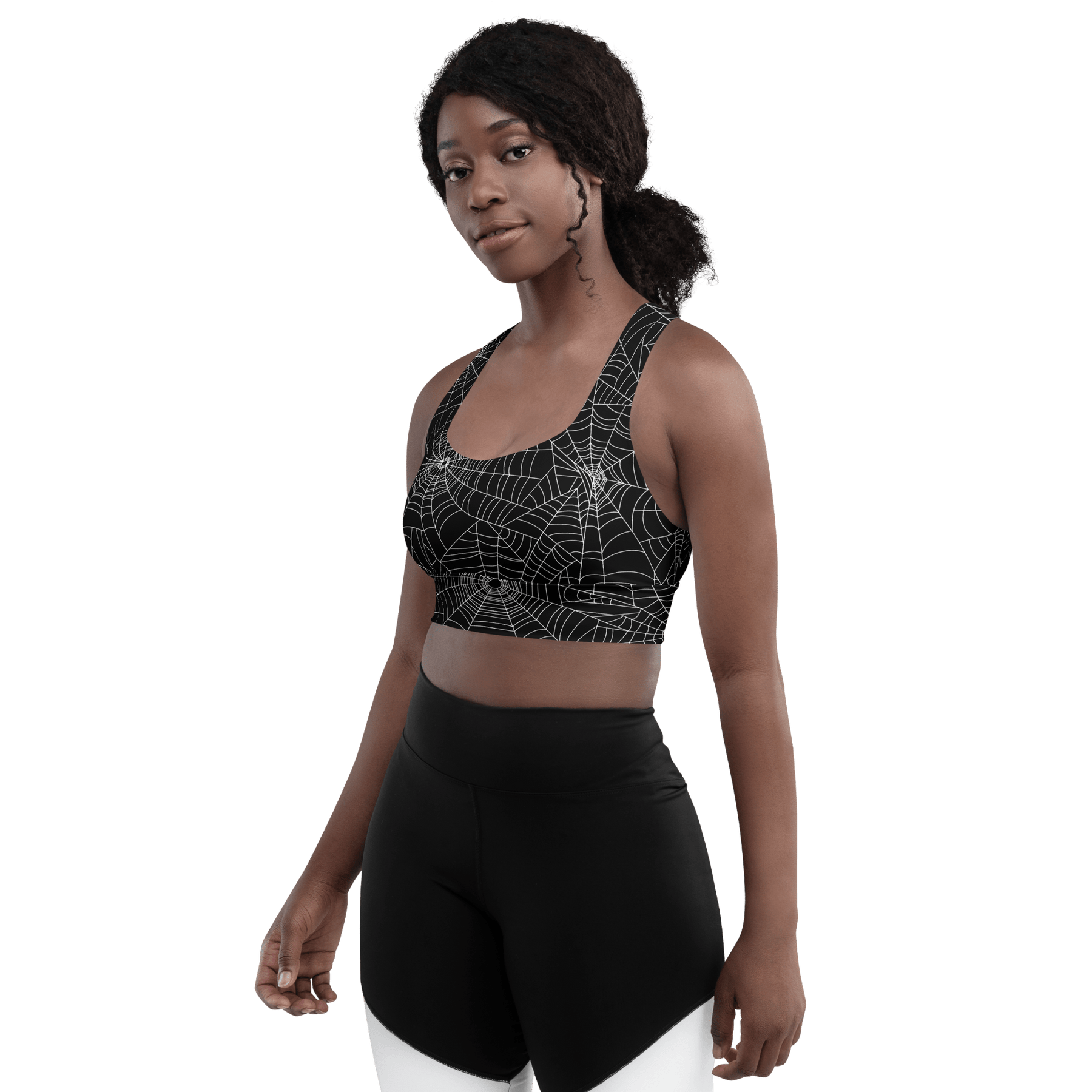 Web Weaver Longline Sports Bra - Goth Cloth Co.4026337_12290