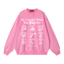 What You Wish For Acid Wash Sweatshirt - Goth Cloth Co.gymwear260815PODRA0513001