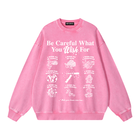 What You Wish For Acid Wash Sweatshirt - Goth Cloth Co.gymwear260815PODRA0513001