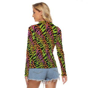 Wild Thing Women's Long Sleeve Mesh Top - Goth Cloth Co.ADS-3WTXWC16-PFCWU-FFFFFF-XS