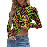 Wild Thing Women's Long Sleeve Mesh Top - Goth Cloth Co.ADS-3WTXWC16-PFCWU-FFFFFF-XS
