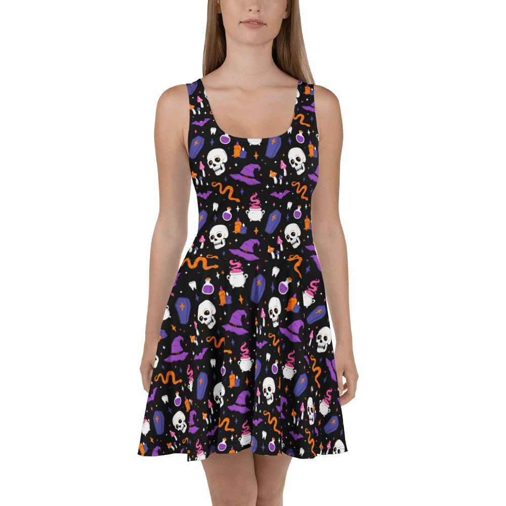 Witch's Whimsy Skater Dress - Goth Cloth Co.2998735_9613