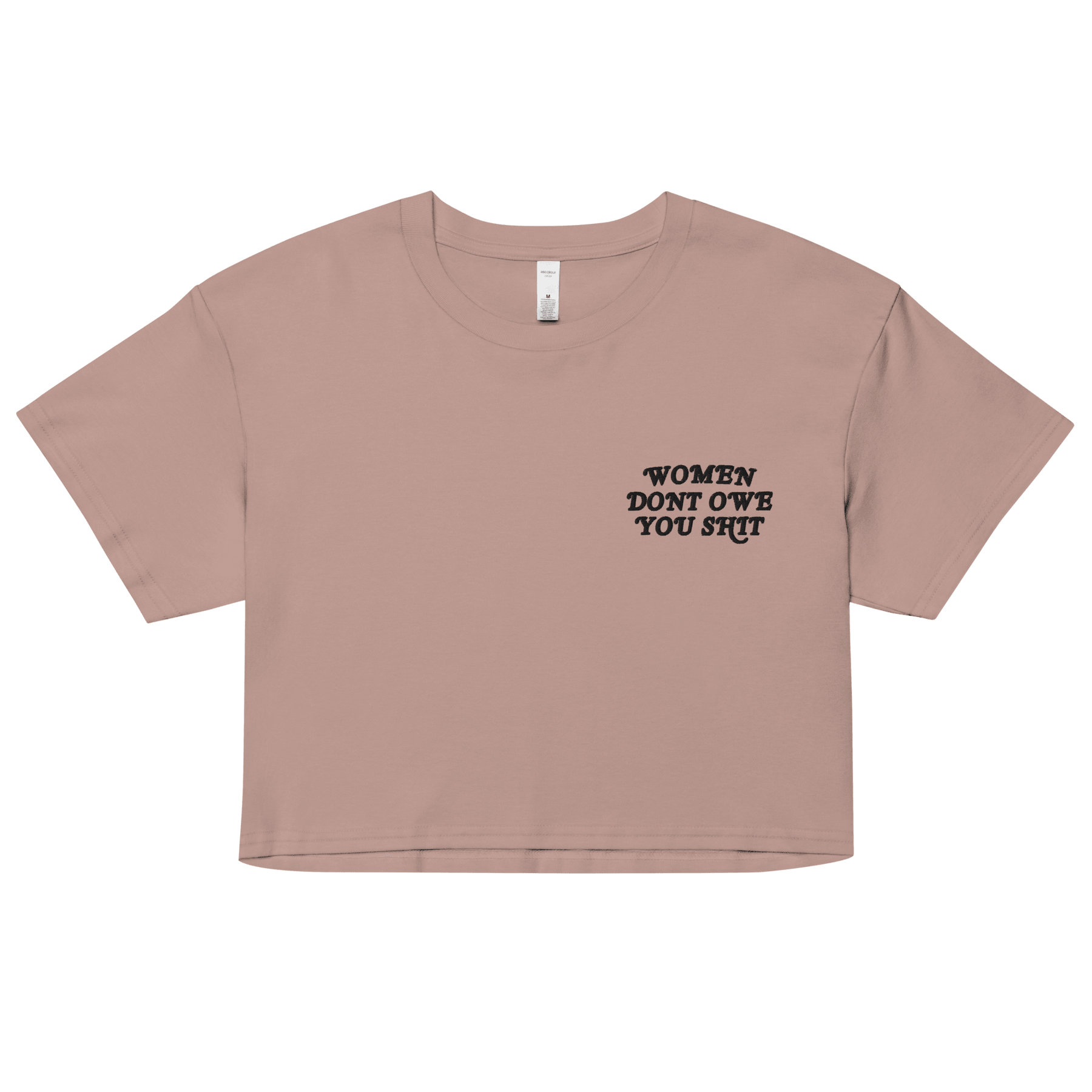 Women Don't Owe You Embroidered Crop Top - Goth Cloth Co.4373114_17250