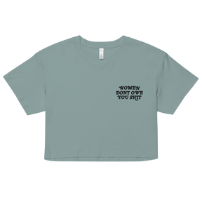 Women Don't Owe You Embroidered Crop Top - Goth Cloth Co.4373114_20243