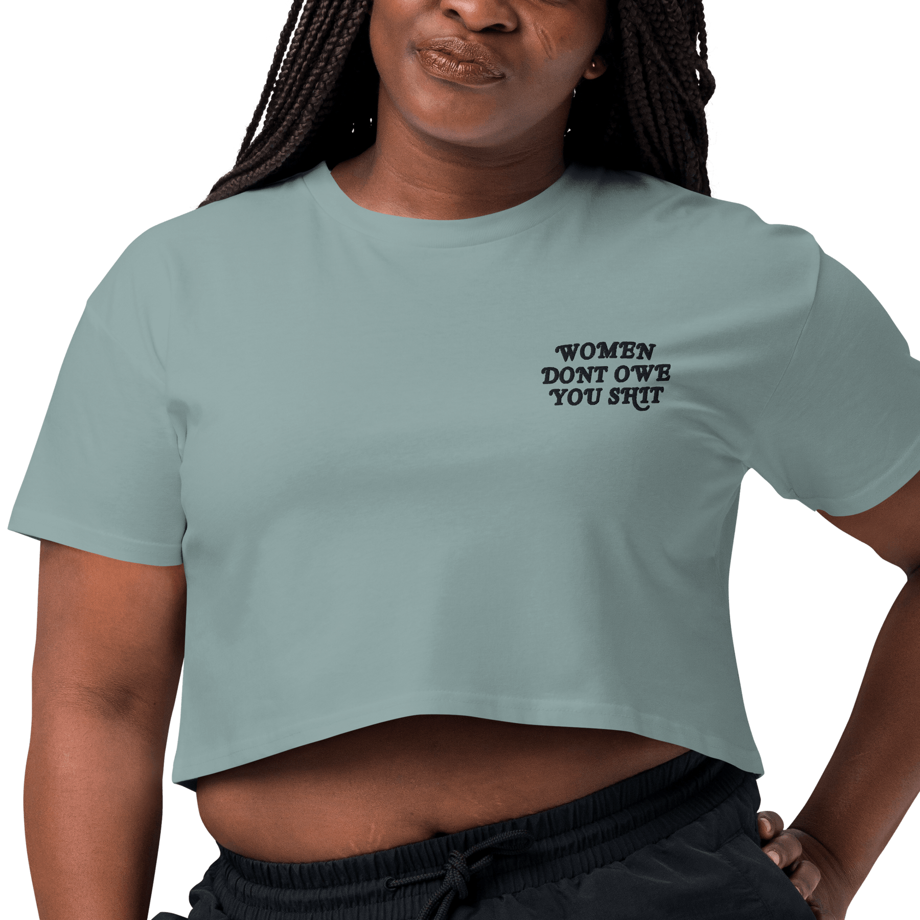 Women Don't Owe You Embroidered Crop Top - Goth Cloth Co.4373114_20243