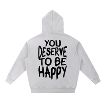 You Deserve to be Happy Acid Wash Fleece Hoodie - Goth Cloth Co.gymwear261010PODRB0505#006