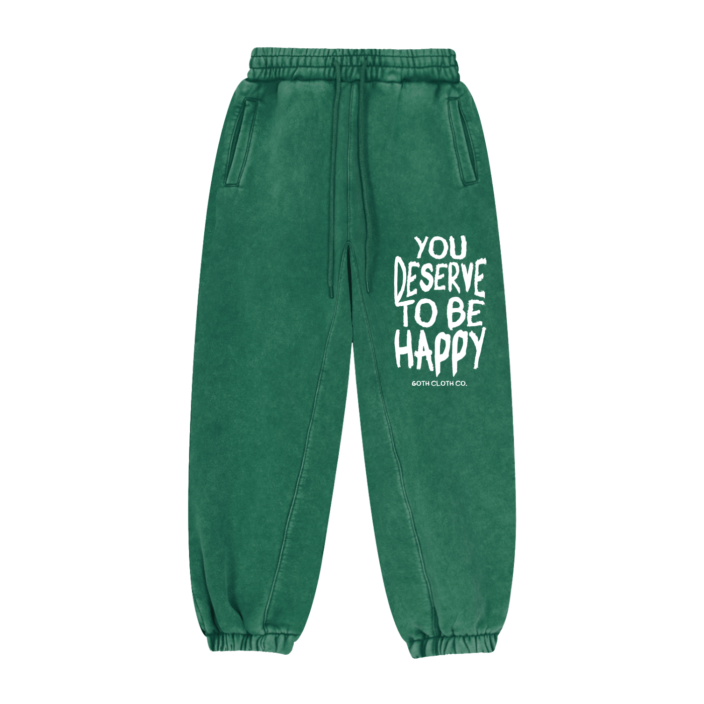 You Deserve to be Happy Vintage Wash Joggers