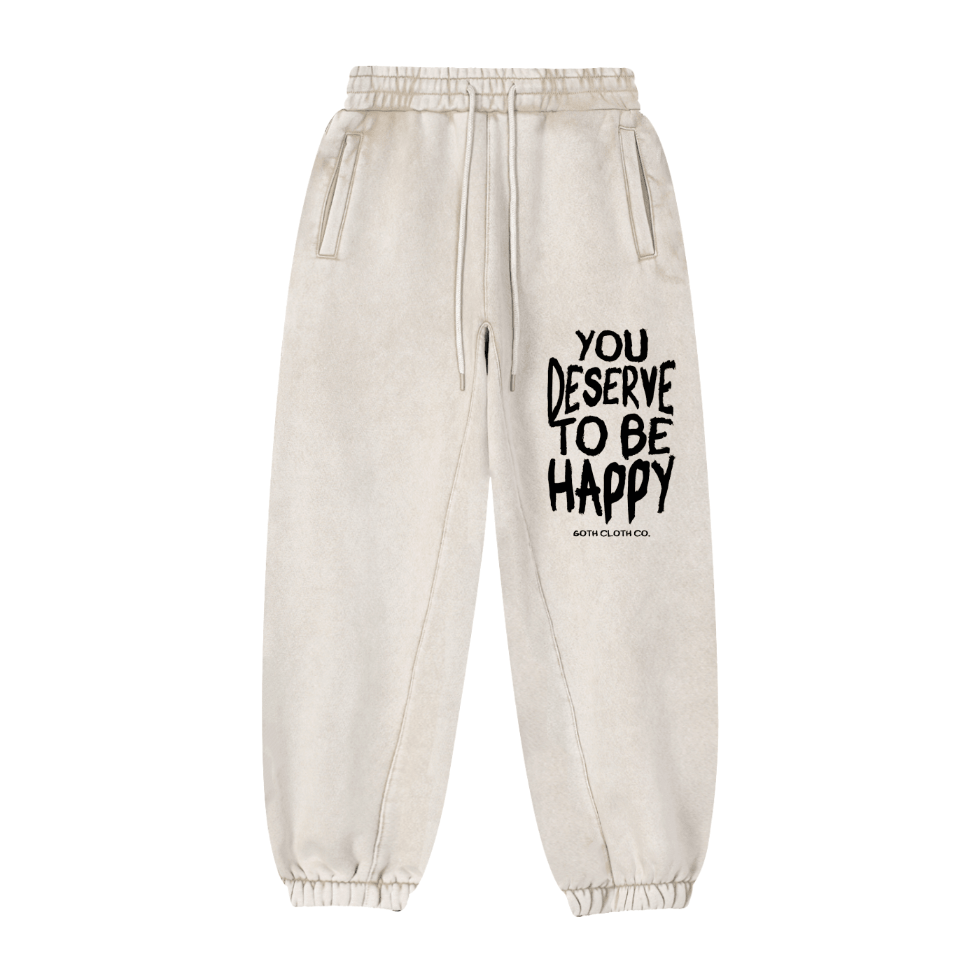 You Deserve to be Happy Vintage Wash Joggers