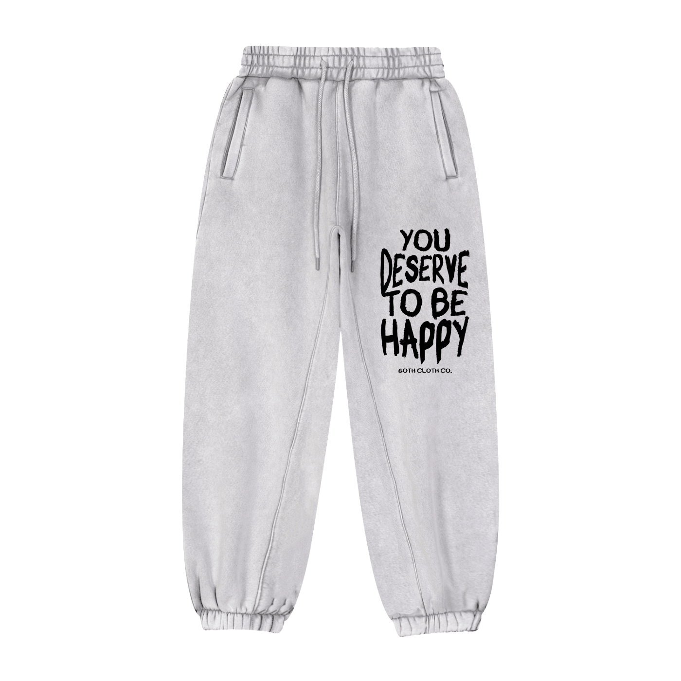 You Deserve to be Happy Vintage Wash Joggers