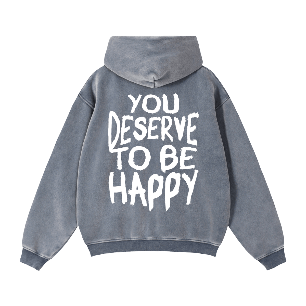 You Deserve to be Happy Zip Up Fleece Hoodie - Goth Cloth Co.gymwear261010PODTZ0384#011
