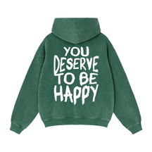 You Deserve to be Happy Zip Up Fleece Hoodie - Goth Cloth Co.gymwear261010PODTZ0384#016