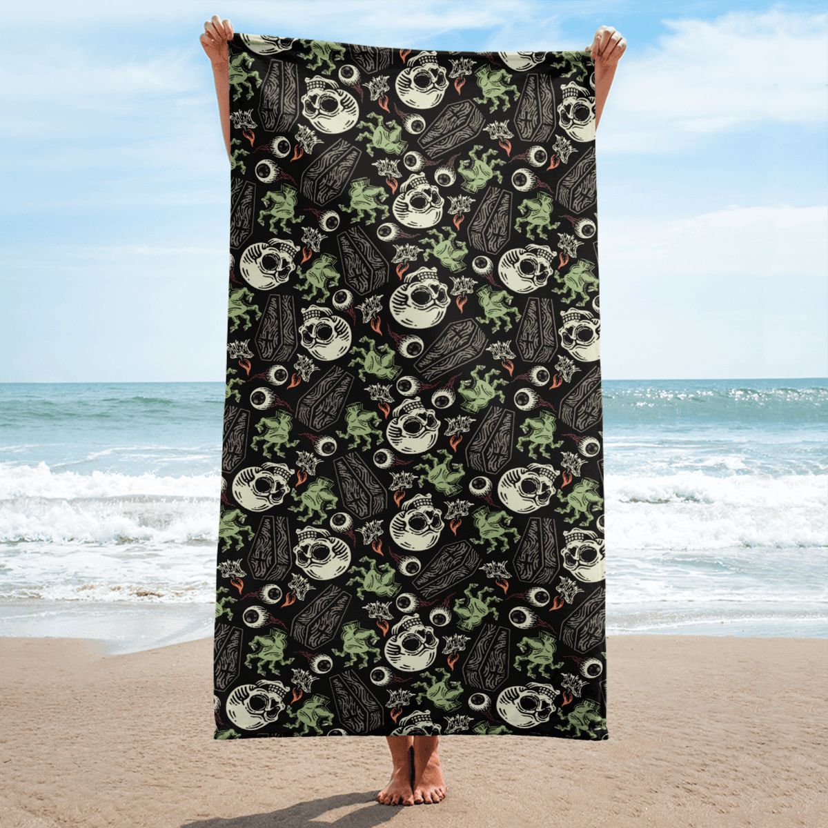 Zombabe Beach Towel - Goth Cloth Co.3259885_8874