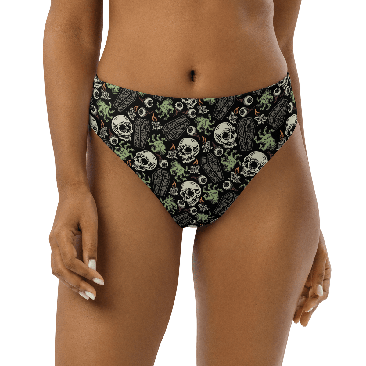 Zombabe Sport High - Waisted Bikini Bottoms - Goth Cloth Co.2135180_12042